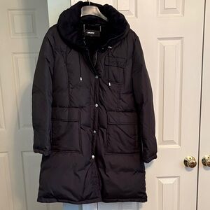DKNY Midnight Puffer Jacket with Hideaway Hood
